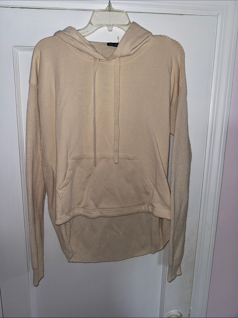 Splendid Beige Cream Hooded Pullover